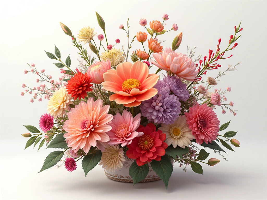Modern artistic floral design